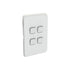 Clipsal Iconic 4 Gang Cover Plate Only Cool Grey
