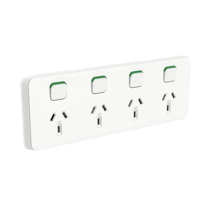 Clipsal Iconic Quad Powerpoint 10a Vivid White