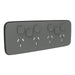 Clipsal Iconic Essence Quad Powerpoint With 2 Extra Switches Cover Plate Only Ash Grey