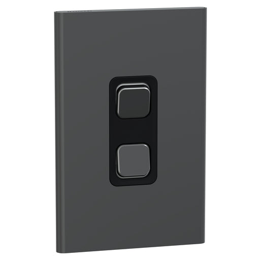 clipsal s3041 45c ce cover frame 1 switch vertical silver shadow