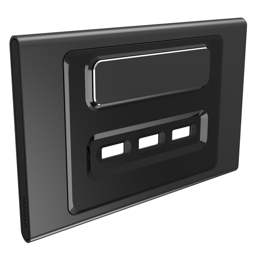 Clipsal Iconic Styl USB Charging Station Cover Plate Only Silver Shadow