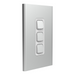 clipsal s3043c sv 3 gang switch plate skin only silver