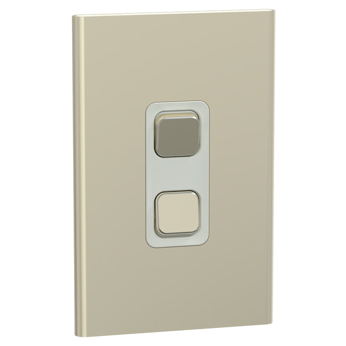 clipsal s3041 45c ce cover frame 1 switch vertical crowne 