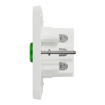 Clipsal Iconic 45a Single Pole Cooker Switch Vivid White horizontal side view