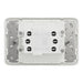 Clipsal Iconic 45a Double Pole Cooker Switch Vivid White horizontal rear view