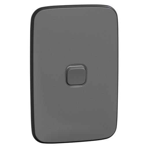 Clipsal Iconic Essence 1 Gang Complete Switch Ash Grey