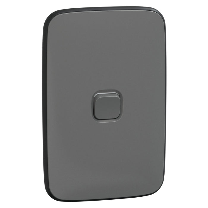 Clipsal Iconic Essence 1 Gang Complete Switch Ash Grey
