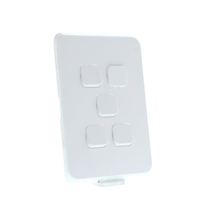 Clipsal Iconic 5 Gang Cover Plate Only