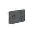 Clipsal Iconic Single Powerpoint With Extra Switch Cover Plate Only Cool Grey