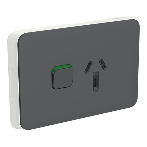 Clipsal Iconic Single Powerpoint Cover Plate Only anthracite