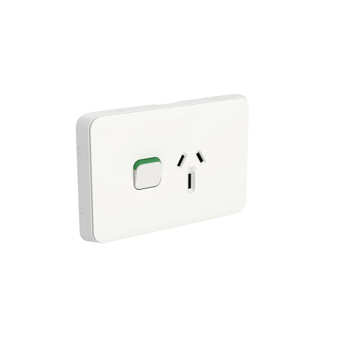 Clipsal Iconic Single Powerpoint 15a Vivid White