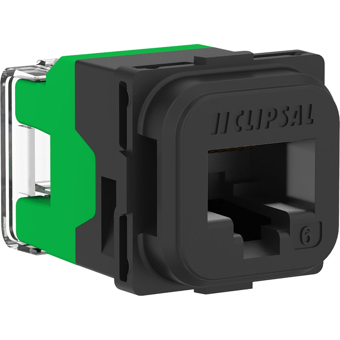 40RJ45SMA6C-** - Clipsal 40 Series Actassi RJ45 Cat6 Mechanism (Unshielded) Black