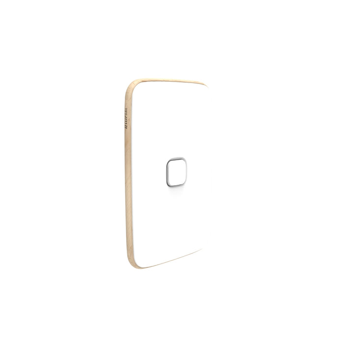 Clipsal Iconic Essence 1 Gang Cover Plate Only Artic White