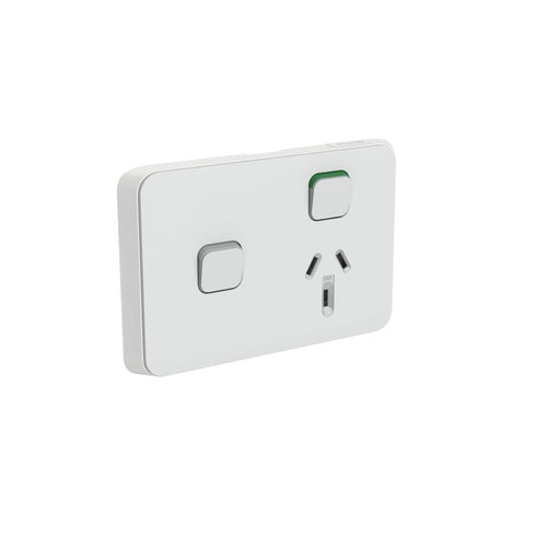 Clipsal Iconic Single Powerpoint With Extra Switch Cover Plate Only Cool Grey