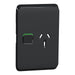 Clipsal Iconic Single Vertical Powerpoint Cover Plate Only Extra Black