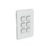 Clipsal Iconic 6 Gang Cover Plate Only Cool Grey