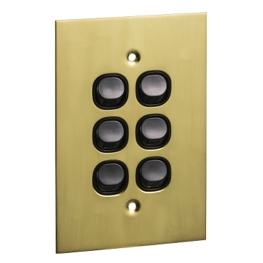 Clipsal Brass Switch 6 Gang