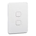 Clipsal Iconic 2 Gang Cover Plate Only Extra White