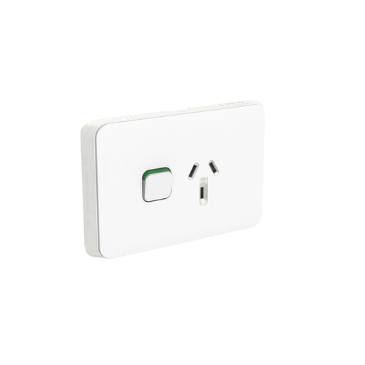 Clipsal Iconic Single Powerpoint Cover Plate Only Vivid White
