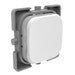 Clipsal Iconic Essence Pushbutton Assembly Arctic White
