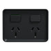 Clipsal Iconic Weatherproof Double Powerpoint 10a black