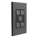 clipsal s3045c sh 5 gang switch plate skin only silver shadow