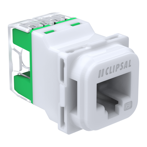 40RJ45SMA6C-** - Clipsal 40 Series Actassi RJ45 Cat6 Mechanism (Unshielded) Translucant 