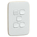 Clipsal Iconic Essence 5 Gang Complete Switch Arctic White