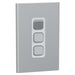 Clipsal Iconic Styl 3 Gang Complete Switch Silver
