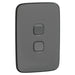 Clipsal Iconic Essence 2 Gang Complete Switch Ah Grey