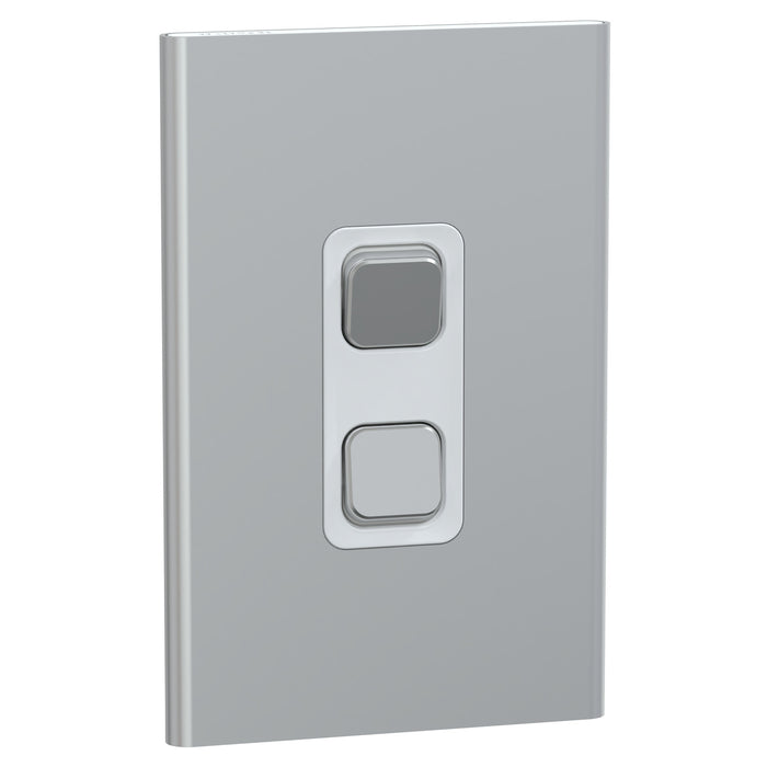 clipsal s3041 45c ce cover frame 1 switch vertical  silver