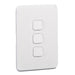 Clipsal Iconic 3 Gang Cover Plate Only Extra White
