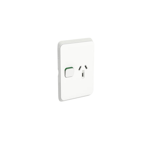Clipsal Iconic Single Vertical Powerpoint Cover Plate Only Vivid White