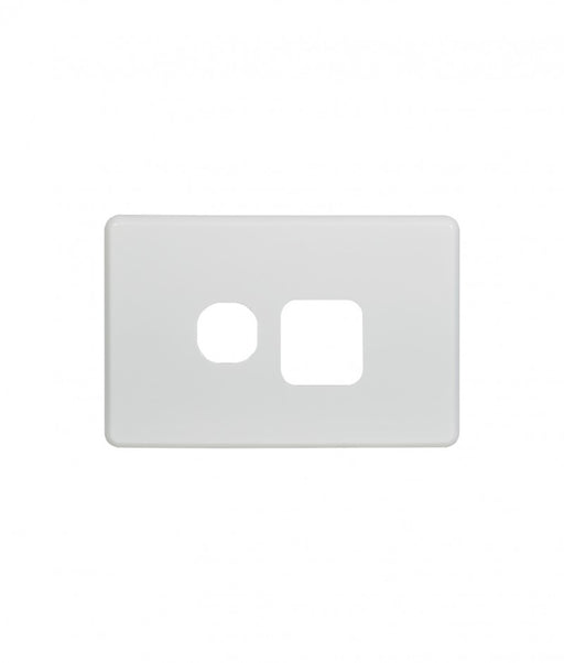 Flat Cat Single Powerpoint cover plate in white