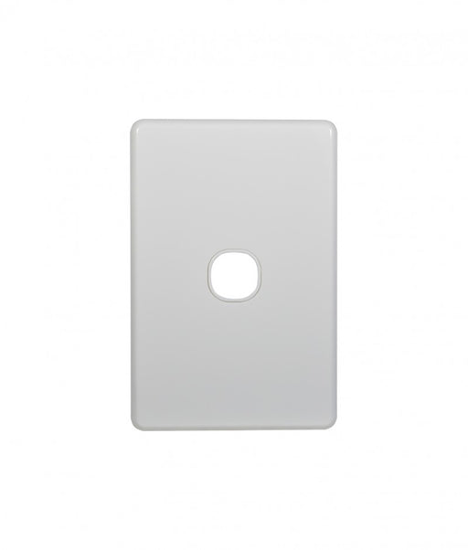 Flat Cat Switch Plate Vertical (1 Gang) White