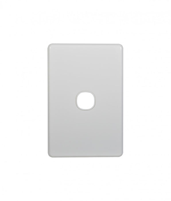 Flat Cat Switch Plate Vertical (1 Gang) White