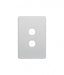 Flat Cat Switch Plate Vertical (2 Gang) White