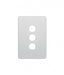 Flat Cat Switch Plate Vertical (3 Gang) White