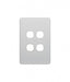 Flat Cat Switch Plate Vertical (4 Gang) White