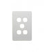 Flat Cat Switch Plate Vertical (5 Gang) White