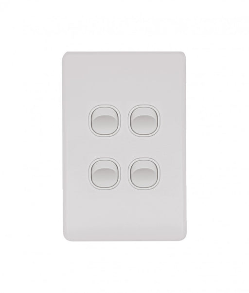 FLSWV4G - 4 Gang Complete Switch Matt White