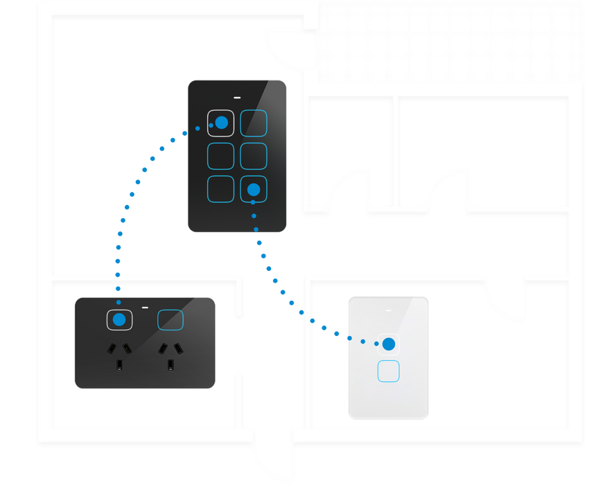 Zimi Senoa 4 Button Multi Dimmers + Switches