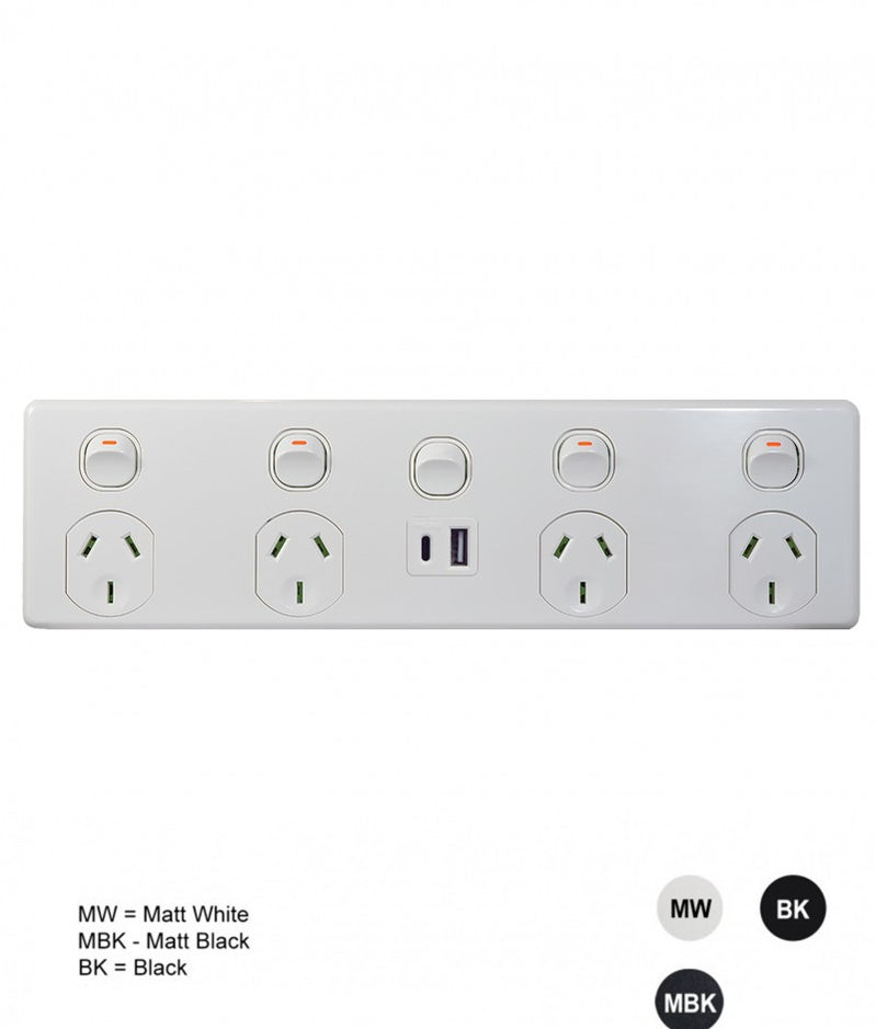 Universal Powerpoint Plug USB-C & USB-A Powerpoints | Fast Charging Outlets — Powerpoints and ...