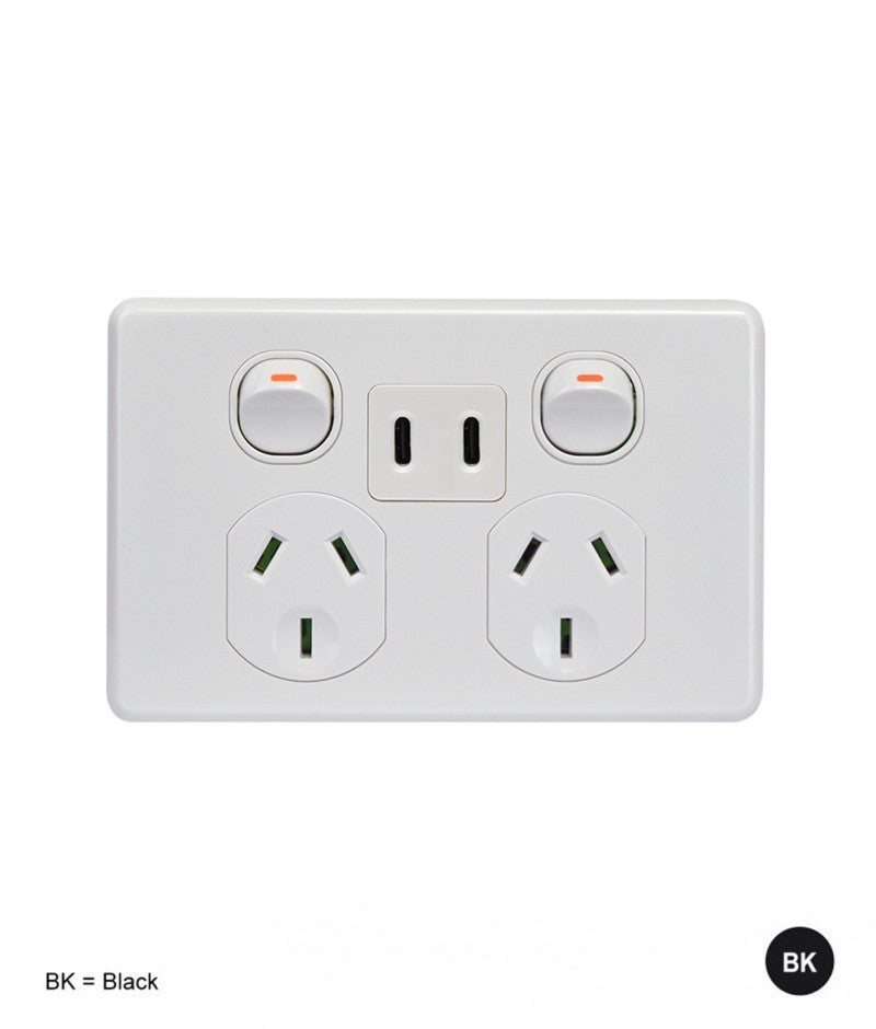 Trader Puma Dual USB-C Powerpoint | PUPP2USB2GCC — Powerpoints and Switches