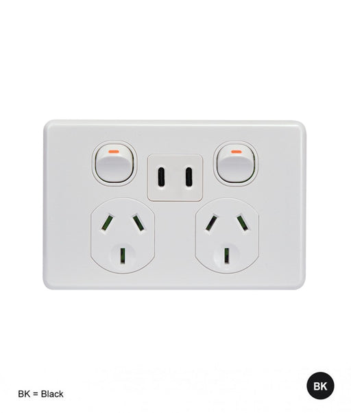 Puma Fully Integrated Type C & C Dual USB Charger Powerpoint