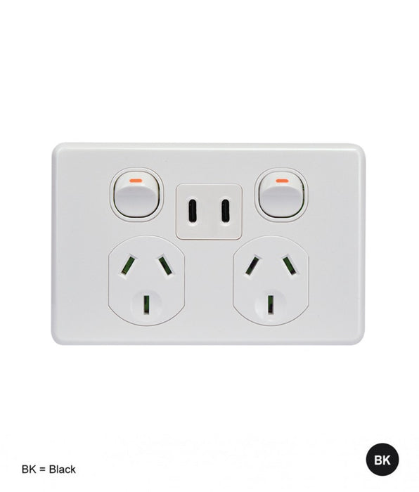 Puma Fully Integrated Type C & C Dual USB Charger Powerpoint