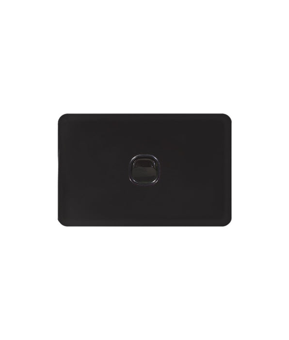 Senoa Simple Horizontal 1 Gang Switch black