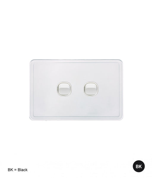 Senoa Simple Horizontal 2 Gang Switch