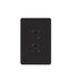Senoa Simple Vertical 2 Gang Switch black