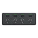 clipsal iconic quad power point 10a skin only black